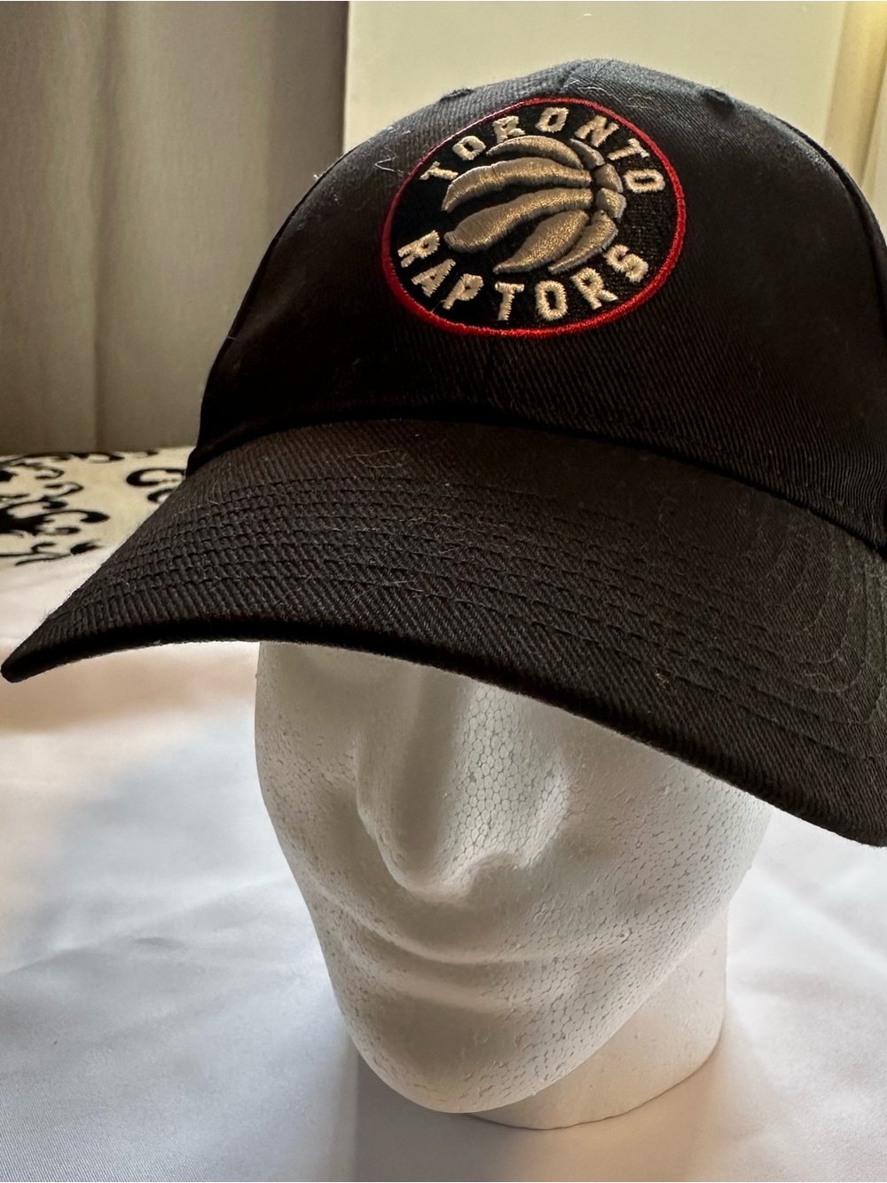 Toronto Raptors Black Baseball Cap with Embroidered Logo